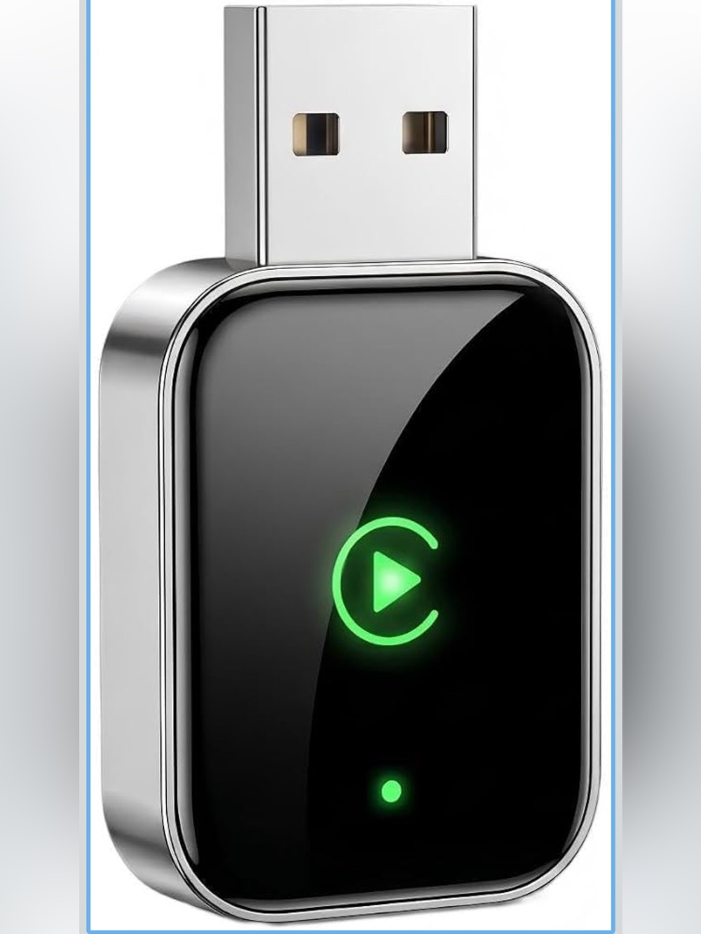 Wireless Carplay Adapter for iPhone Zero-Lag Auto-Connect GPS Works - Black